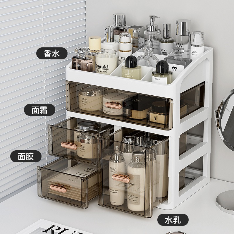 Luxury High End Skincare - Desktop cosmetics storage box, high-end skincare