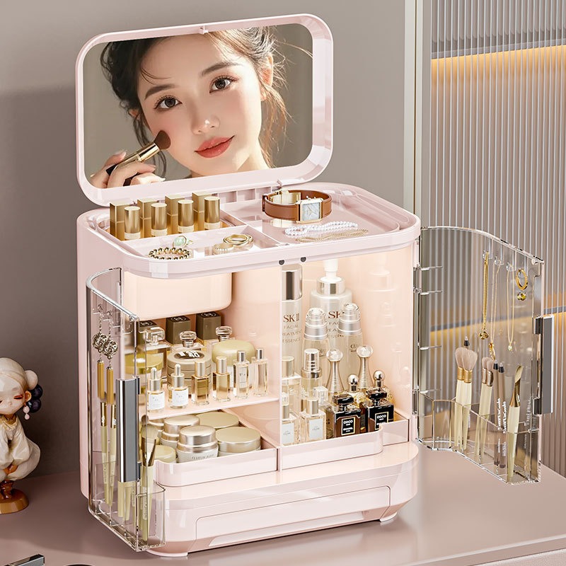 Cosmetics storage box, mirror, - Luxury High End Skincare ulasan dan harga