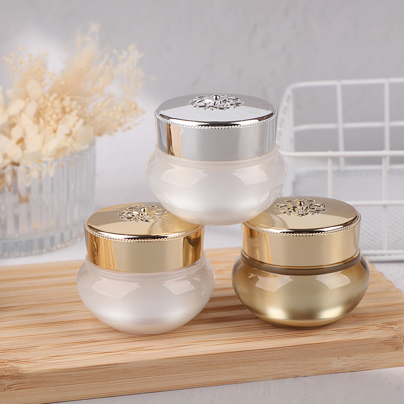 Acrylic Empty Travel Cream Jar - Luxury Skincare Cream ulasan dan harga