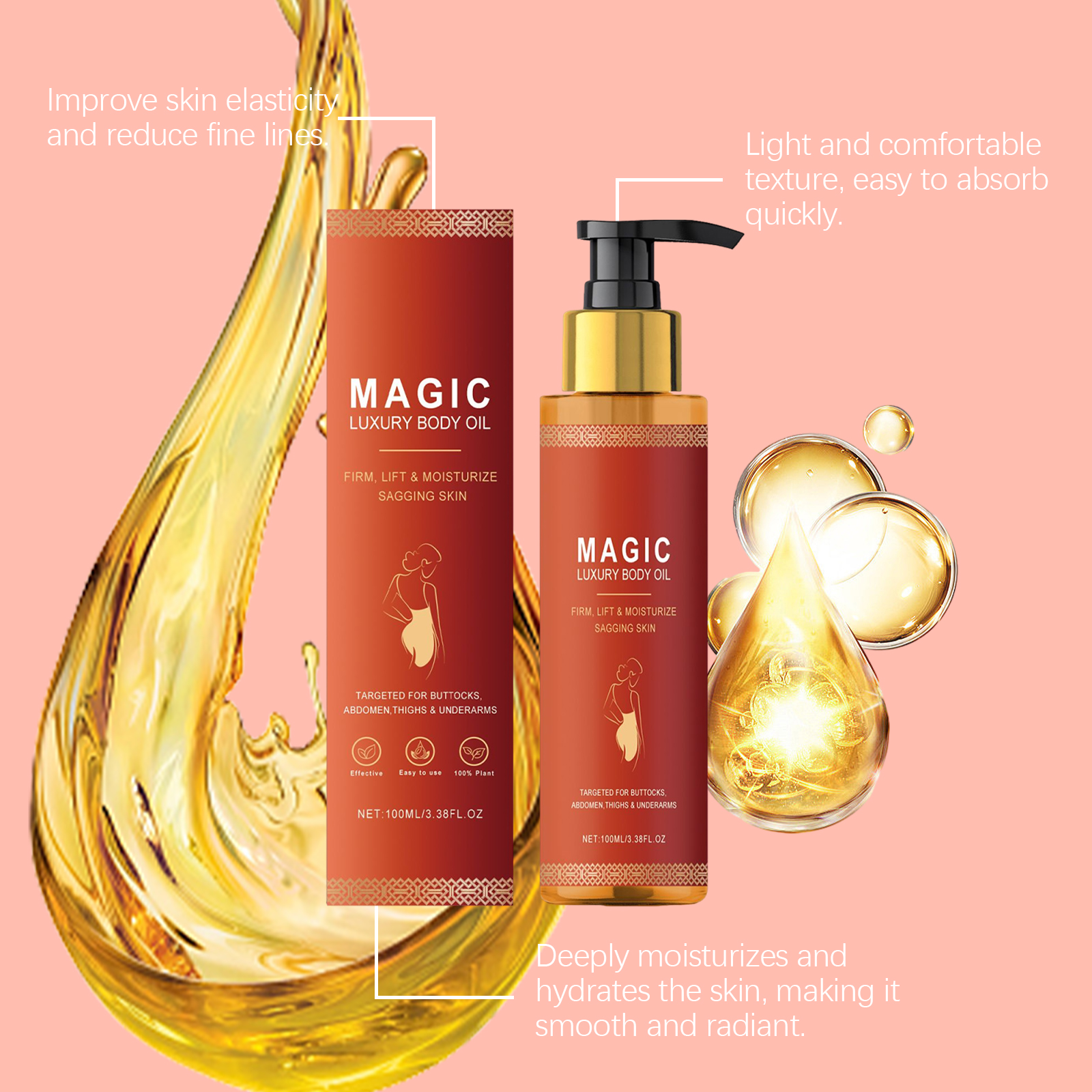 Magic Luxury Body Oil Moisturi - Luxury Skincare Cream ulasan dan harga