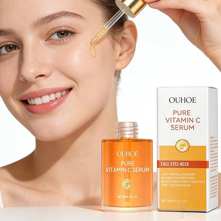 OUHOE Vitamin C Serum with Hya - Exosome Serum Ampoule ulasan dan harga